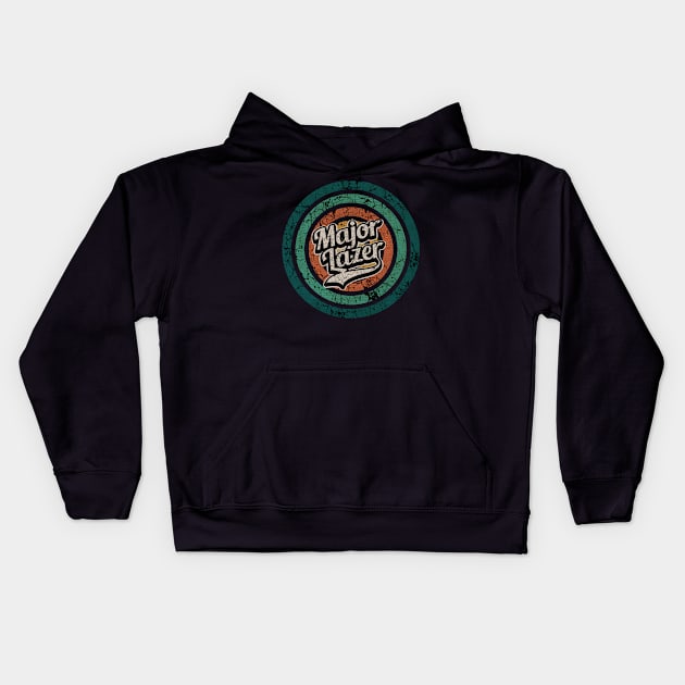 Major Lazer // Retro Circle Crack Vintage Kids Hoodie by People Mask